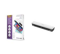 Fellowes Plastifieuse Sola A3, 125 Microns, Fonctions Anti-Bourrage Et Arrêt Automatique & Pochette De Plastification 80 Microns Format A3 Pack de 100 Feuilles Plastifieuse A3
