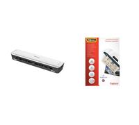 Fellowes Plastifieuse Sola A3, 125 Microns, Fonctions Anti-Bourrage Et Arrêt Automatique & Pochettes De Plastification A3 125 Microns Format A3 Pack de 25 Feuilles Plastifieuse A3
