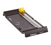 Fellowes Neutrino A5 Massicot 5 feuilles - Longueur de coupe 24 cm, dimensions 135 x 340 x 45 mm, construction en plastique, coloris Noir/Argent/Jaune