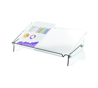 Fellowes Bac de rangement Clarity 9731301 en acrylique transparent A3/A4 réglable antidérapant