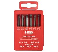 Felo Bit Box Pro E 6,3 X 70 SL/PZ/PH 6 pièces Set