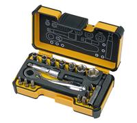 felo Jeu d'outils XS 18 1/4 pouce y compris mini liquet, 7 douilles, 7 embouts, rallonge, adaptateur, porte-embouts