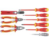 felo VDE Sacoche banane avec pinces et tournevis 9 pcs. outils d'électricien selon DIN EN 60900, testeur de tension, cablemètre