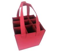 Felt 9 Bottle Tote - Carrier Divider, Insert Leakproof Travel Portable Holder for Picnic, Dinner Party Christmas Events Soft Durable Felt | Women Men