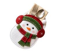 Felt Flatware Storage Pouch Christmas Silverware Holder Holiday | Tableware Craft Kit Holiday Silverware Pouch For Home Kitchen Indoor Apartment Dining
