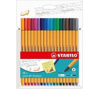 Felt Tip Pen Fine Point 88 ¿ Cardboard Case X 18 Felt Pens ¿ Intense Colours