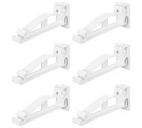 FELTECHELECTR 6 Pièces Support de Gouttière Finition Lisse et Sécurisée en Pvc Blanc Bords sans Bavures pour Projets de Réparation de Gouttières et Canalisations D'eau Stables