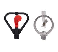 FELTECHELECTR Arroseur Automatique de Jardin en Alliage de Zinc 360 Degrés pour Arrosage Pelouse et Irrigation, 2 Pièces, Raccord 1/2 Pouce, Pulvérisateur Noir pour Plantes