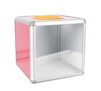 FELTECHELECTR Boîte à Tombola Transparente Carrée Urne Multifonction pour Dons Tirages Sort Collectes Solide et Sécurisée pour Événements et Réunions