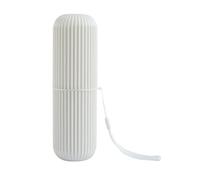 FELTECHELECTR Boîte de Rangement Gobelet Multifonction en Plastique Portable Brosse à Dents Beige et Usage Solide, Étui Créatif et Élégant pour Voyage pour Kit Dentaire
