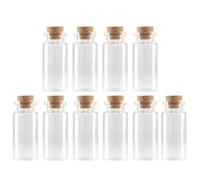 FELTECHELECTR Bouteilles en Verre Petit Récipient 3ml Lot de 100 Bouchon en Liège Facile à Transporter pour Rangement et Décoration