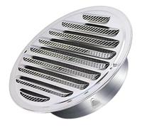 FELTECHELECTR Capuchon Rond en Acier Inoxydable Argenté pour Ventilation Extérieure et Hotte Cuisine, Résistant à Haute Température L'usure, Protection Antipluie