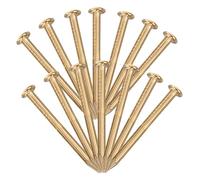FELTECHELECTR Clous Ronds en Laiton Or 100pcs pour Meubles et Charnières, Fixation Facile pour Projets de Bricolage et Boîtes Décoratives
