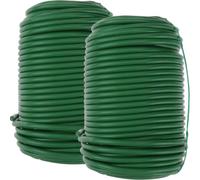 FELTECHELECTR Fil de Jardinage pour Plantes Vert 2 Rouleaux TPR Fer | Attaches Souples, pour Arbustes et Fleurs, Maintien des Tiges Grimpantes, Usage Jardin