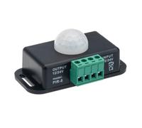 FELTECHELECTR Interrupteur Détecteur de Mouvement 12 V Dc Minuterie Réglable 1-10, Capteur Infrarouge Pir 120° pour Éclairage de Sécurité et D'entrée, Installation 2-3,5m