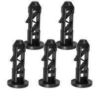 FELTECHELECTR Lot de 5 Bouchons de Couvercle en Plastique, Vis de Verrouillage 6,5 X 3 X 3 CM, Accessoires pour Poubelle Extérieure 240 L, Connexion Sécurisée