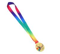 FELTECHELECTR Médailles de Basket et Collection en Alliage de Zinc Doré Lot de 2 Ruban Récompense Créative pour Événements Sportifs et Jeux Scolaires pour Garçon et Filles Gagnants