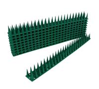 FELTECHELECTR Piques Anti-Oiseaux en Plastique Vert, Lot de 10 Sets de Sets de Ensembles, Barrière Anti-Escalade pour Empêcher Les Corbeaux et Étourneaux de Se Poser Les Zones Déjections