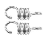 FELTECHELECTR Ressort pour Hamac en Fer Galvanisé 2pcs Support Fiable et Installation Facile pour Chaise Œuf et Balancelle D'extérieur Argenté
