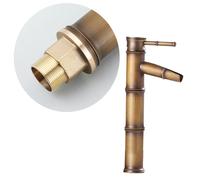 FELTECHELECTR Robinet de Lavabo en Laiton Vintage Double Commande Eau Chaude et Froide, Mitigeur Monotrou Silencieux et Étanche pour Salle de Bain la Maison