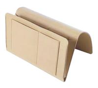 FELTECHELECTR Support de Télécommande en Feutre Beige avec Poches Multiples, Organisateur de Rangement Suspendu pour Chevet de Lit de Dortoir, Espace de Rangement Supplémentaire et