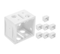 FELTECHELECTR Supports de Stores Vénitiens Haute Adaptabilité Lot de 8 en Abs Blanc, Intérieur et Extérieur pour Tringles à Rideaux et Rails de Stores