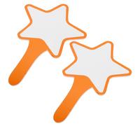 FELTECHELECTR Tableaux Blancs Portables Orange 2 Pièces en Mousse Design Recto Pratique pour Élèves, Accessoire Paddle pour Présentation et Vote en Classe