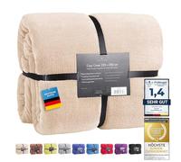 Feluna® Plaid XXL Microfibre 220 x 200 cm - Toucher Cachemire | Polaire corail 220 g/m² - sans boulochage - certifiée sans AZO - 12 coloris disponibles