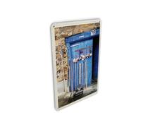 Femer Carte postale en tôle - Voyage - 10 x 14 cm - Espagne - Coquillages bleus - Porte - Canne