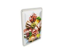 Femer Carte postale en tôle - Voyage - 10 x 14 cm - Espagne Europe crevettes olives saucisses