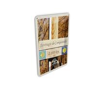 Femer Carte postale en tôle Voyage 10 x 14 cm Espagne Santiago de Compostela Plaque de vacances