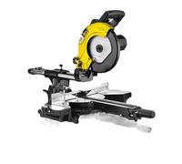 FEMI JOB LINE FM-TR1025B - Scie à Onglet Télescopique 2000W - Lame 255mm - Pointeur Laser - Compacte et Portable 14.5Kg - Table Tournante de Précision - Grande Capacité de Coupe Bois et Aluminium