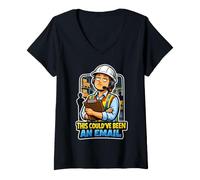 Femme La Sagesse au Travail aurait PU être Un e-Mail T-Shirt avec Col en V