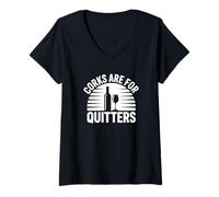 Femme Les Bouchons en liège sont pour Les Quitters - Amateur de vin drôle T-Shirt avec Col en V