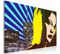 Femme Pop Art 3 Panneaux 60x90