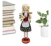 Fenayuu Casse-noisette en bois pour fête de la bière, 36 cm, statuette de casse-noisette, objet de collection peint à la main, modèle pour cheminée de Noël, décoration intérieure festive et