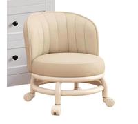 Fenayuu Rolling Low Stool with Backrest, Tabouret Bas À roulettes | Tabouret Bas Ergonomique À Roulettes Avec Rembourré, Parfait Pour Le Ménage, La Pédicure Et Le Bricolage