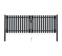 vidaXL Portail de clôture à double porte 306x125 cm - Anthracite