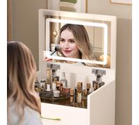 Fenchilin Coiffeuse avec Miroir LED 118cm