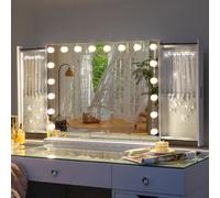 Fenchilin Miroir de maquillage LED mural - Blanc