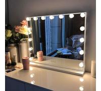 FENCHILIN Miroir Maquillage Lumineux avec 15 Ampoules LED 58 x 46 cm