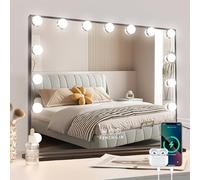 FENCHILIN Miroir Maquillage Lumineux avec 15 Ampoules LED 58 x 46 cm