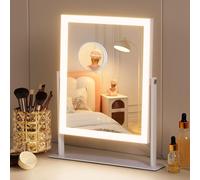 FENCHILIN Miroir Maquillage Lumineux éclairage réglable 3 Couleurs 25x30cm