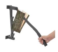 Fendeur De Bois Manuel Hache À Bois Pour Foyer Fendeuse À Bûches Mural, Acier Moulé Noir 56,7CM, Outil De Fendage Chauffage Portable Avec Gants Et Kit De Fixation