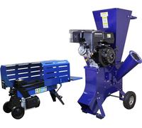 Fendeur de bûches T-Mech 5T 370mm & déchiqueteuse à bois T-Mech 15 CV