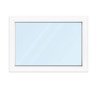 Fenêtre 100x70 cm, blanc, profilé en pvc aluplast IDEAL 4000, 1 vantail vitrage fixe, 1000x700 mm, configuration personnalisée