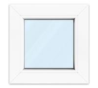 Fenêtre 40x40 cm ou sur mesure, PVC, aluplast ideal 4000, fenêtre fixe, 1 vantail, double vitrage, petite fenêtre, fenêtre carré
