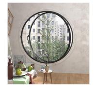 Fenêtre à Guillotine Centrale en Alliage d'aluminium, hublot Rond Rotatif en Verre trempé, fenêtre décorative pour Grenier (50 cm/19,7")