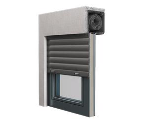 Fenêtre aluminium avec volet roulant intégré, aluprof MB-45, blanc, 800 x 800 mm, configuration personnalisée