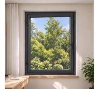 Fenêtre Aluminium pour Maison à Ouverture Intérieure avec Moustiquaire | Fenêtre à Un Vantail pour Remplacement, Chambre, Cuisine et Rénovation Résidentielle(WxH 26 x 26 in)